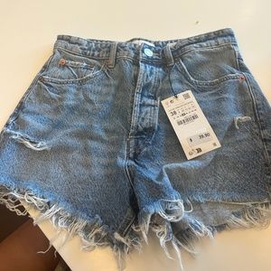 high rise zara jean shorts